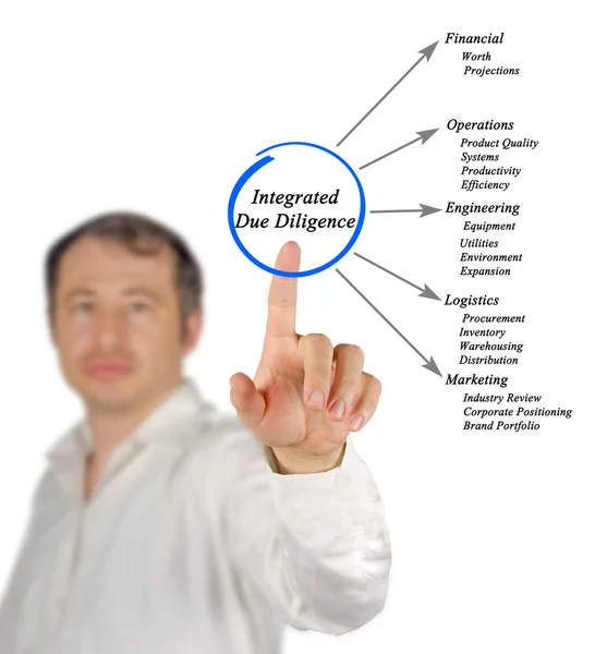 Diagram of Integrated Due Diligence — Stock Photo, Image