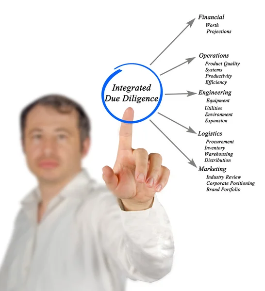 Diagram över integrerade Due Diligence — Stockfoto