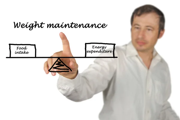 Equilibrio entre consumo de energía y gasto energético — Foto de Stock