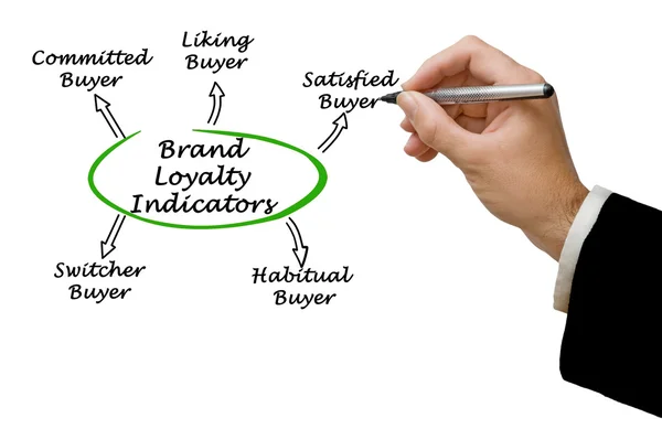 Diagram of Brand Loyalty Indicators — Stock Photo, Image