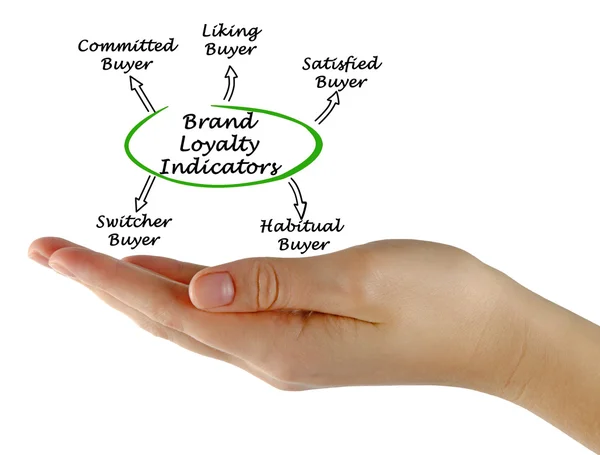 Presentation of  Brand Loyalty Indicators — Stock Photo, Image