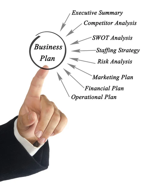 Abbildung des Businessplans — Stockfoto