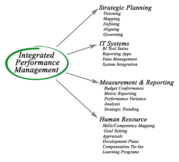 Diagram van een geïntegreerd Performancemanagement — Stockfoto