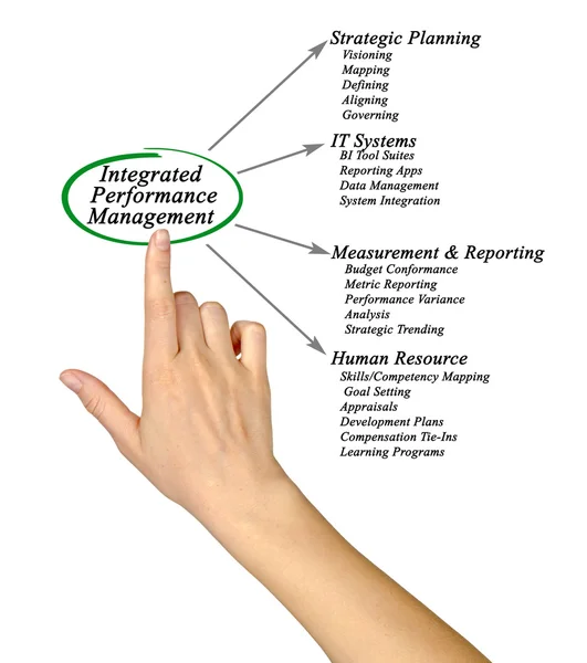 Diagram van een geïntegreerd Performancemanagement — Stockfoto