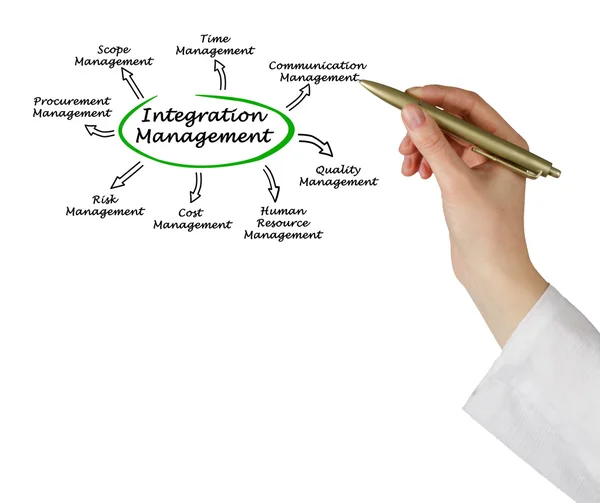 Diagramm des Integrationsmanagements — Stockfoto