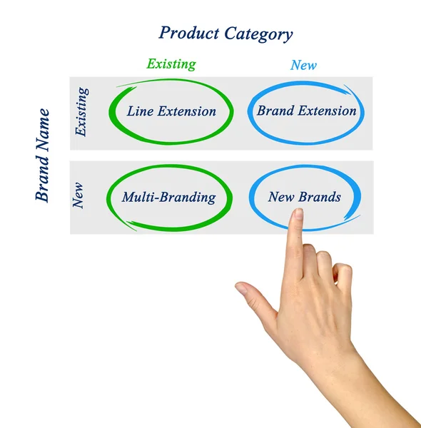 Darstellung des Diagramms des Marketings — Stockfoto