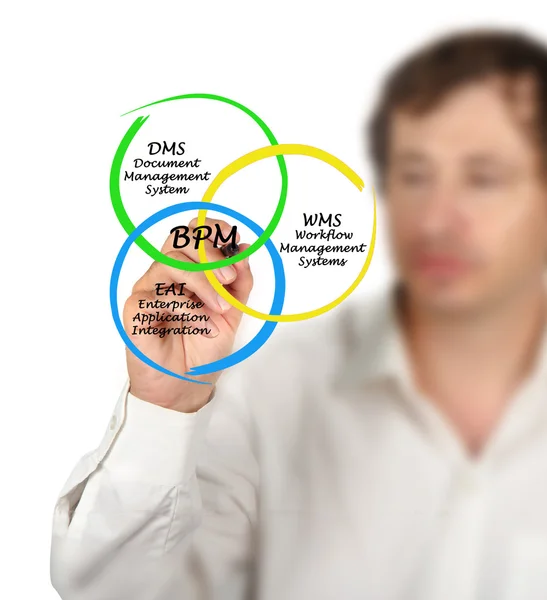 Diagram of Business Process Management — Stock Photo, Image