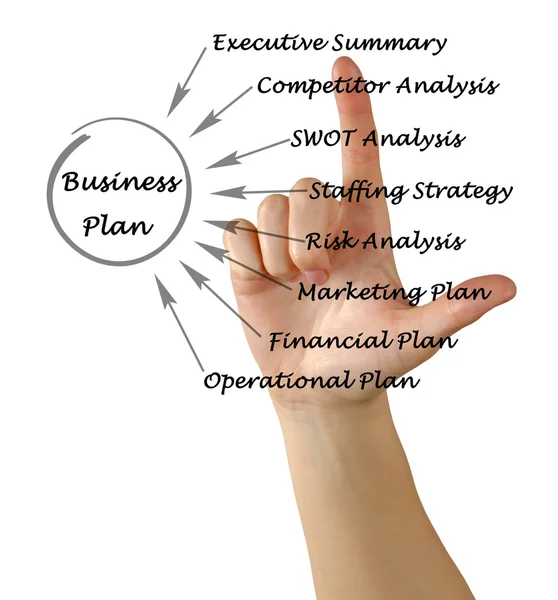 Diagram of business plan — Stock Photo, Image