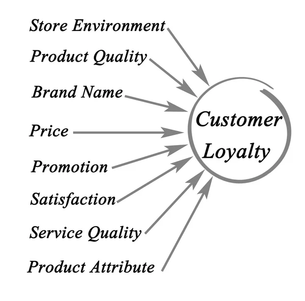 Diagrama de lealtad del cliente — Foto de Stock