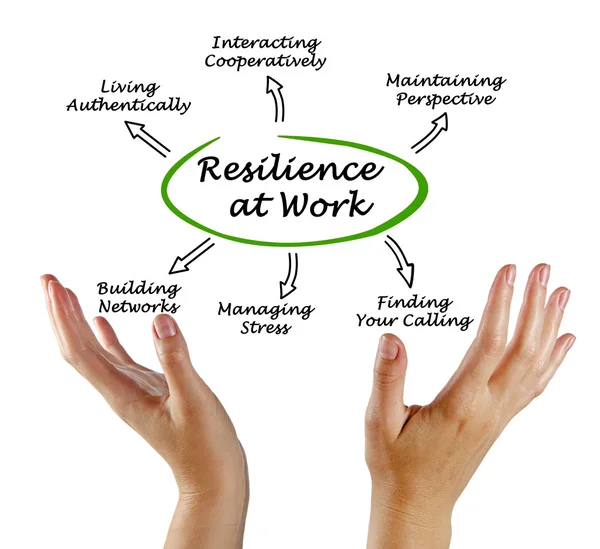 Diagrama de la resiliencia en el trabajo — Foto de Stock