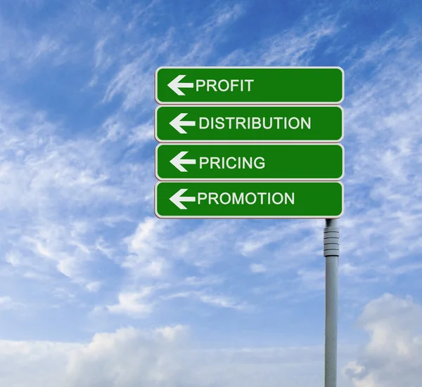 Direction road sign to profit — Stock Photo, Image