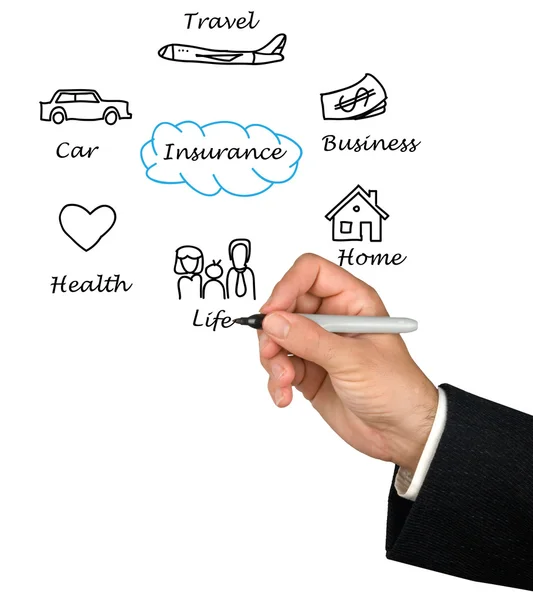 Diagram of Presentation of insurance — Stock Photo, Image