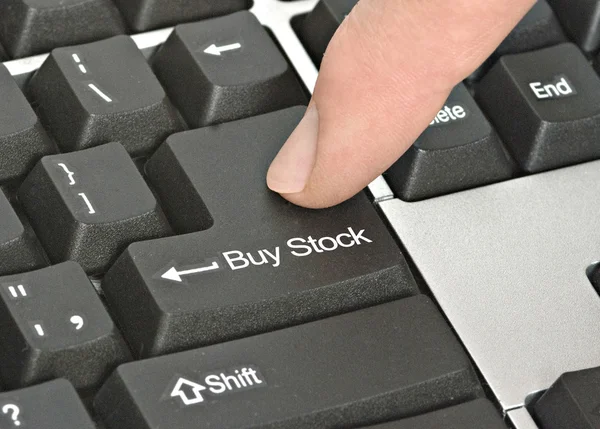 Buyng stock a través de Internet — Foto de Stock