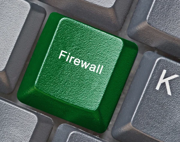 Keyboard with key for firewall — Stock Photo, Image