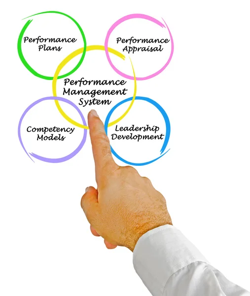 Diagramm des Performance Management Systems — Stockfoto