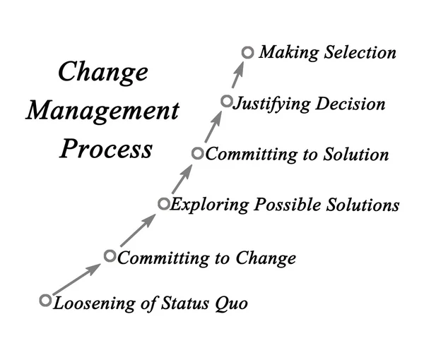 Diagram van het Change managementproces — Stockfoto