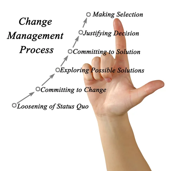 Diagramm des Change Management-Prozesses — Stockfoto