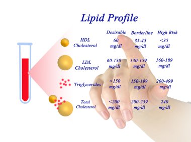Diagram of Lipid profile clipart