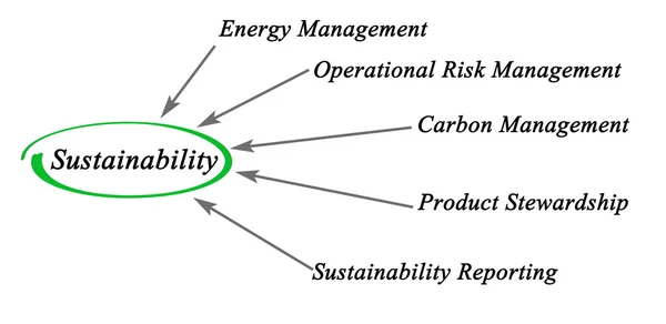 Presentación del diagrama de sostenibilidad — Foto de Stock