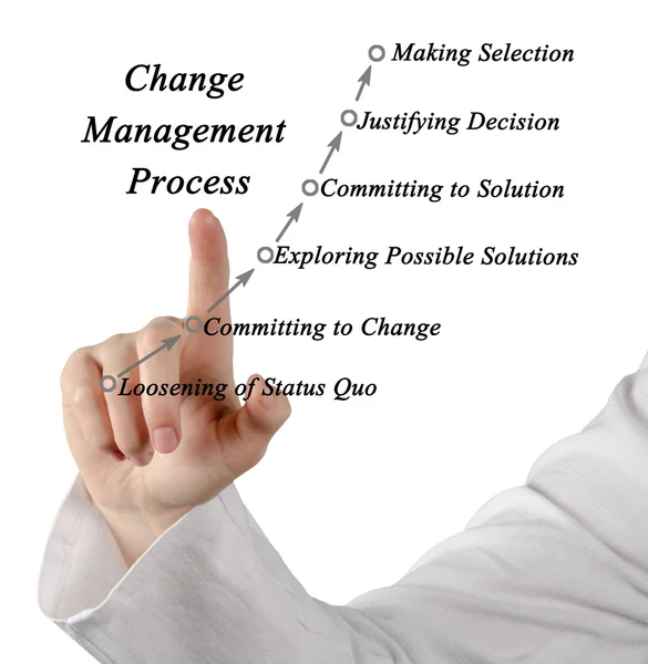 Diagramm des Change Management-Prozesses — Stockfoto