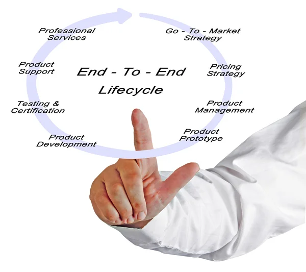 Diagram of End - To - End Lifecycle Solutions — Stockfoto