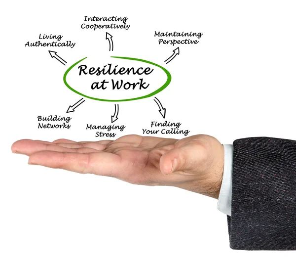 Diagrama de resiliência no trabalho — Fotografia de Stock