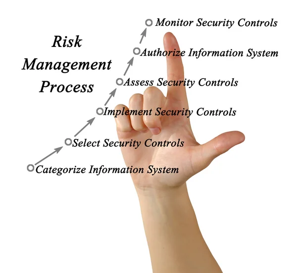Schéma procesu řízení rizik — Stock fotografie