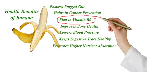 Vorteile für die Gesundheit von Bananen — Stockfoto