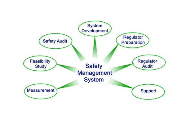 Diagramm des Sicherheitsmanagementsystems — Stockfoto