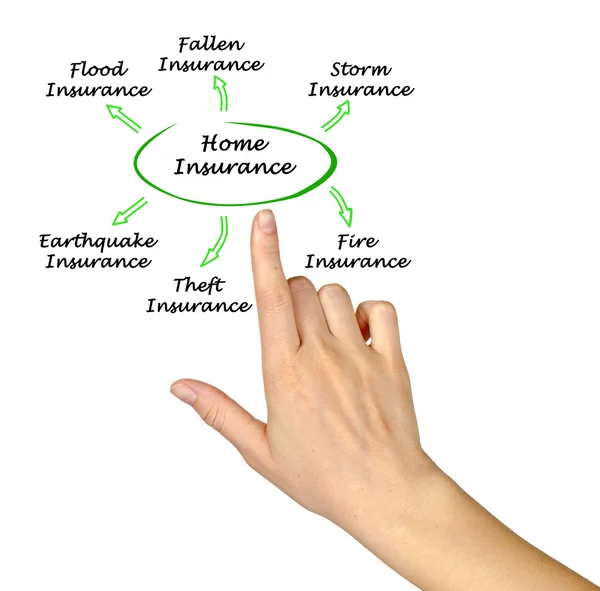 Diagram of Home Insurance Service — Stock Photo, Image