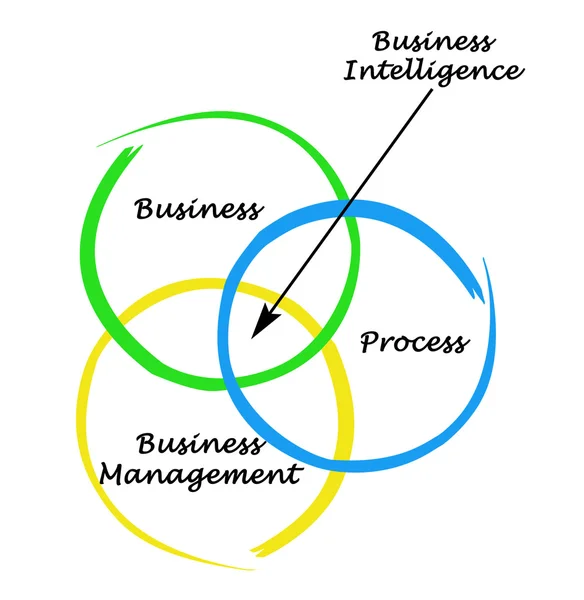Diagramm der Business Intelligence — Stockfoto