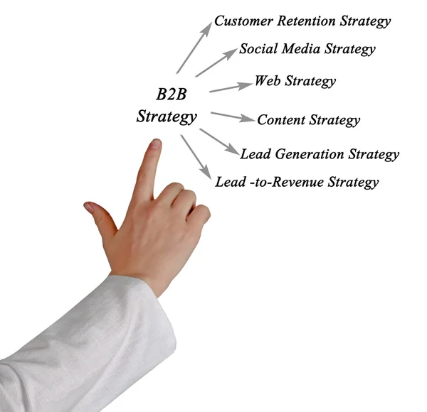 Diagrama da Estratégia B2B — Fotografia de Stock