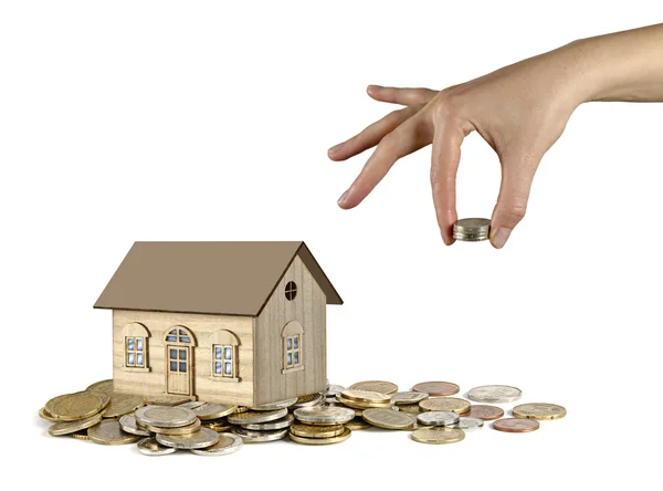 Paying  cash for house — Stock Photo, Image