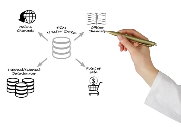 Dane produktu informacji zarządzania podstawowe — Zdjęcie stockowe