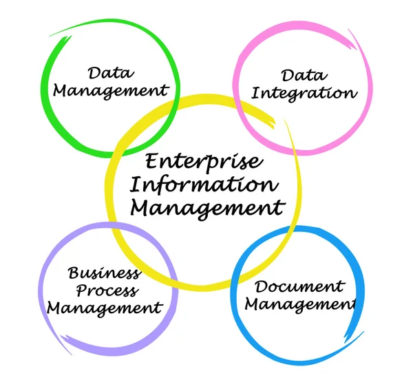 Diagrama de gestión de la información empresarial —  Fotos de Stock