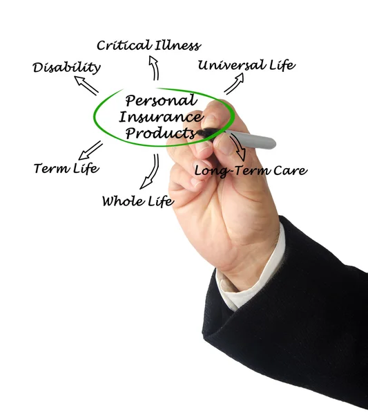 Diagram of Personal Insurance — Stock Photo, Image