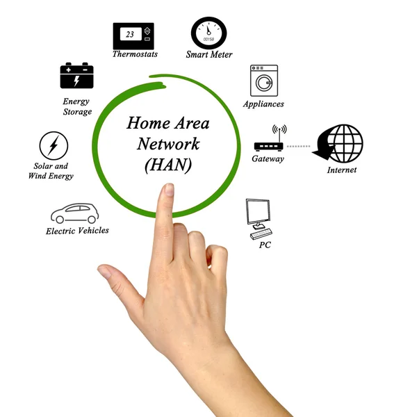 Home Area Network (HAN) — Stock Image Home Area Network (HAN) Royalty Free Stock Photos