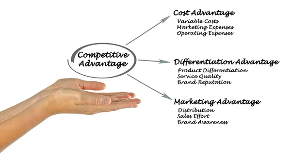Diagrama de vantagem competitiva — Fotografia de Stock