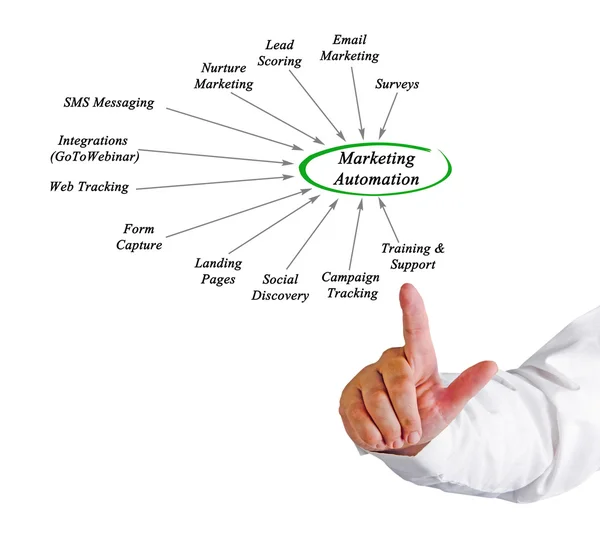 Diagram of Marketing Automation — Stock Photo, Image