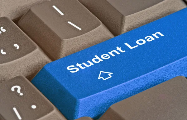 Teclado con tecla de acceso rápido para préstamo estudiantil —  Fotos de Stock