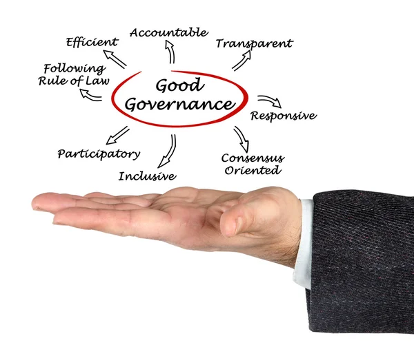 Diagramm guter Regierungsführung — Stockfoto