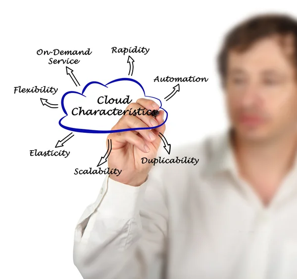 Schéma charakteristik Cloud — Stock fotografie