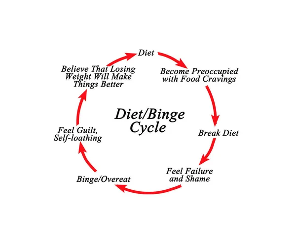 Zeven Componenten Van Dieet Ingewanden Cyclus — Stockfoto
