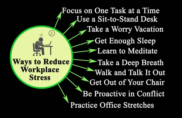 Formas Reducir Estrés Lugar Trabajo — Foto de Stock