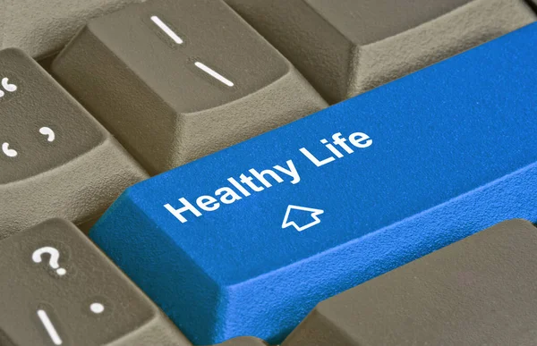 Keyboard Hot Key Healthy Life — Stock Photo, Image