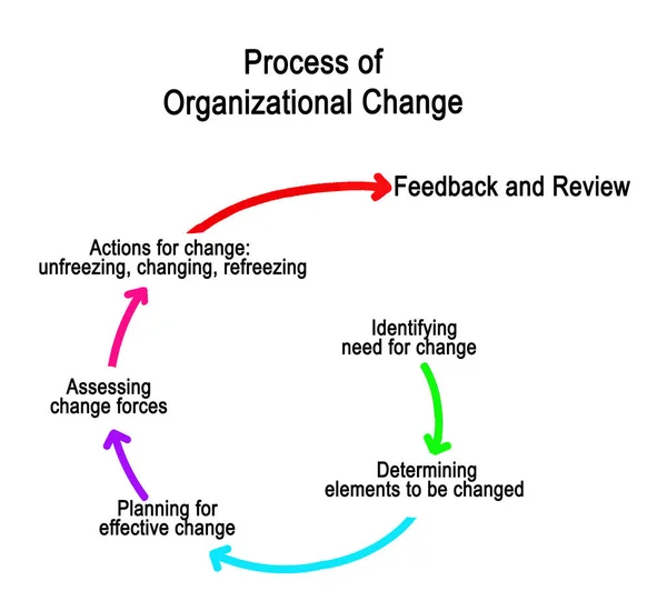 Componentes Processo Mudança Organizacional — Fotografia de Stock