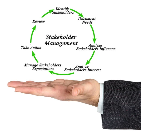 Sieben Komponenten Des Stakeholder Managements — Stockfoto