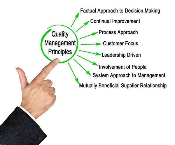 Eight Principles Quality Management — Stock Photo, Image