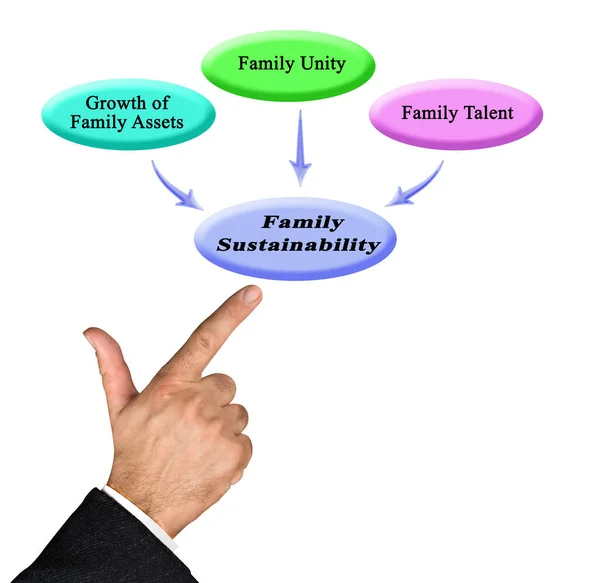 Tre Drivkrafter För Familjens Hållbarhet — Stockfoto