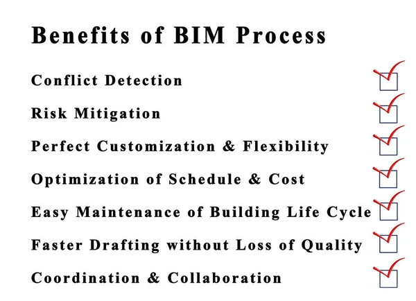 Sju Fördelar Med Bim Processen — Stockfoto